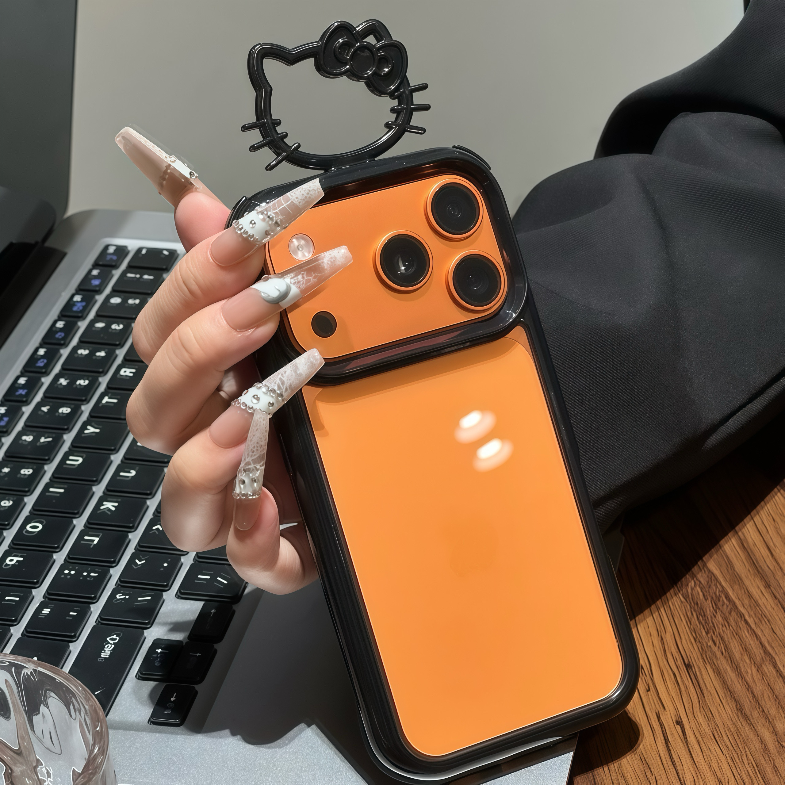 立体猫咪图案透明适用iPhone17ProMax手机壳创意iPhone16Pro简约华为Mate80/70爆款保护壳11防摔软网红潮牌壳