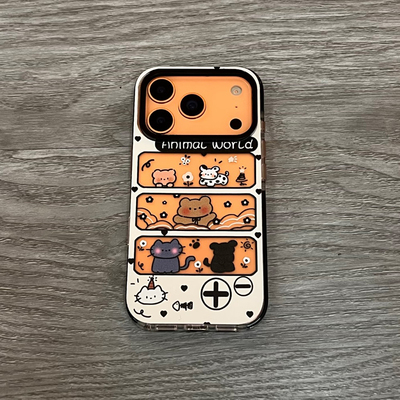 小动物扭扭蛋适用苹果17promax手机壳iphone16pro新款三合一黑边13/14趣味可爱卡通保护套15promax全包防摔软