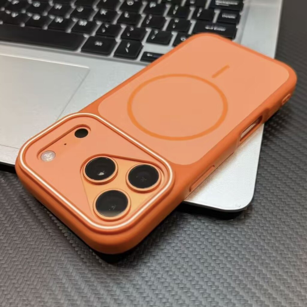 高级感双色大视窗肤感磨砂磁吸适用苹果17promax手机壳17新款高级感小众iphone16独特超好看15全包13情侣外壳