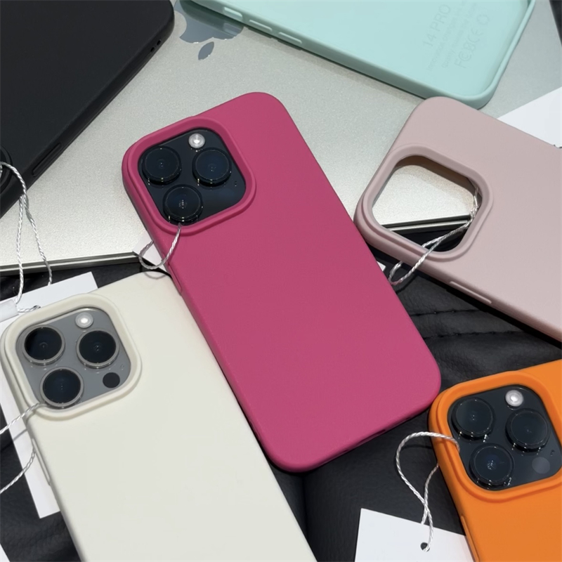 软糯真肤感硅胶ins适用iphone15promax高级多色14pro苹果13手机壳12纯色11荔枝纹15plus情侣高级感简约防摔套