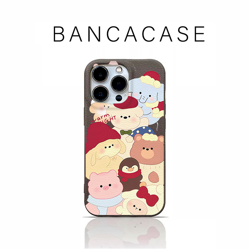 小萌物合照适用iPhone17promax苹果16pro手机壳华为Mate80新款高颜值皮纹荣耀500多色vivox300小米17Pro软壳