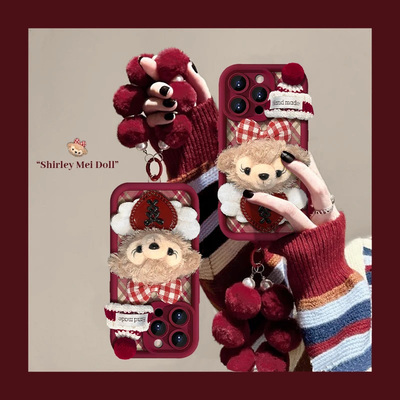 【新年限定】冬季毛绒Kitty雪莉玫手链适用iPhone16苹果15/14pro手机壳华为Mate70荣耀小米红米note14vivoppo