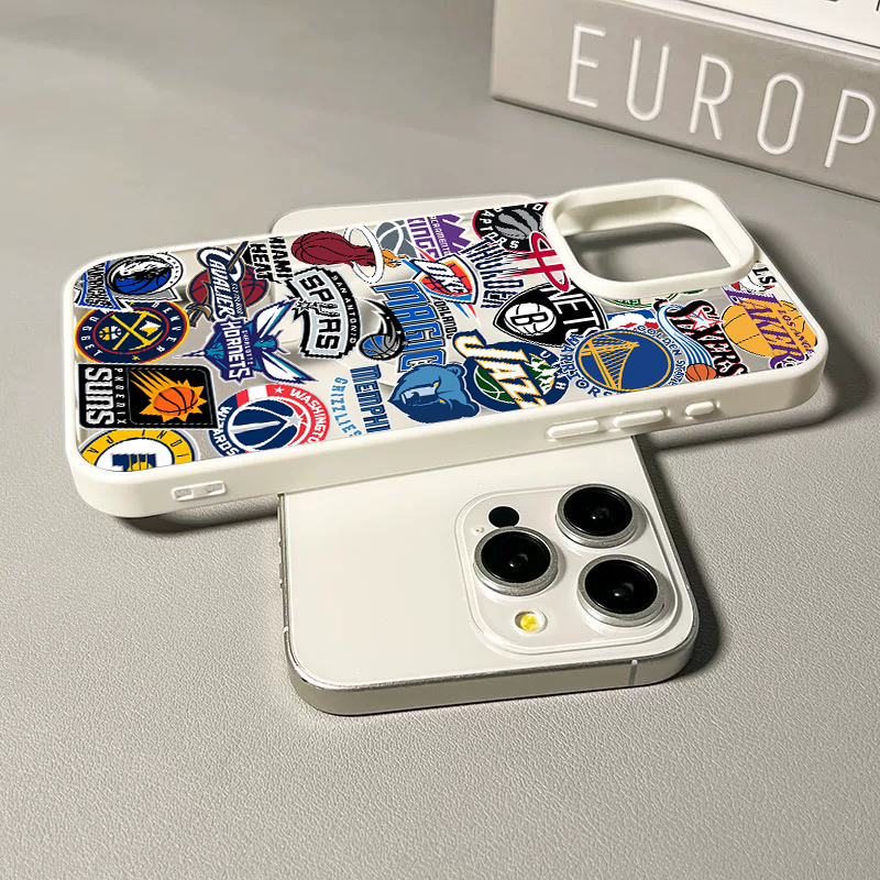 NBA篮球磁吸款适用苹果16pro磁吸手机壳iPhone15promax潮牌14p高级感13亚克力抗黄16plus硅胶mini简约男生78p