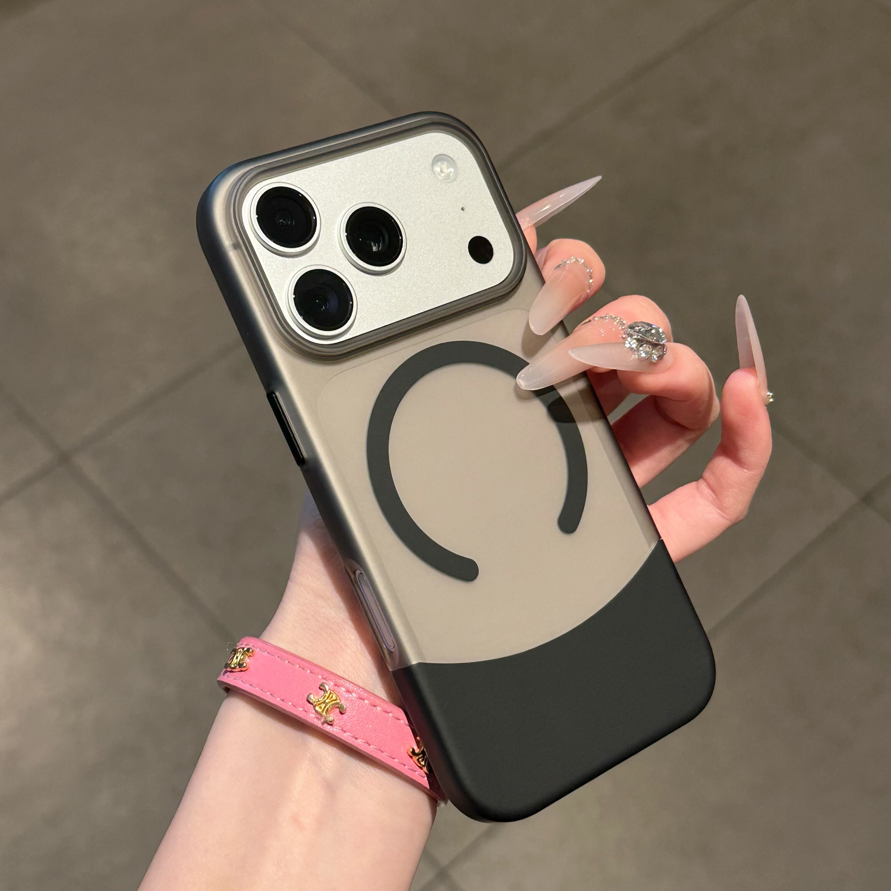 超薄磨砂上下拼接磁吸适用iPhone17promax手机壳苹果16pro简约透明华为Mate70全包p80/70防摔保护套Air男女款