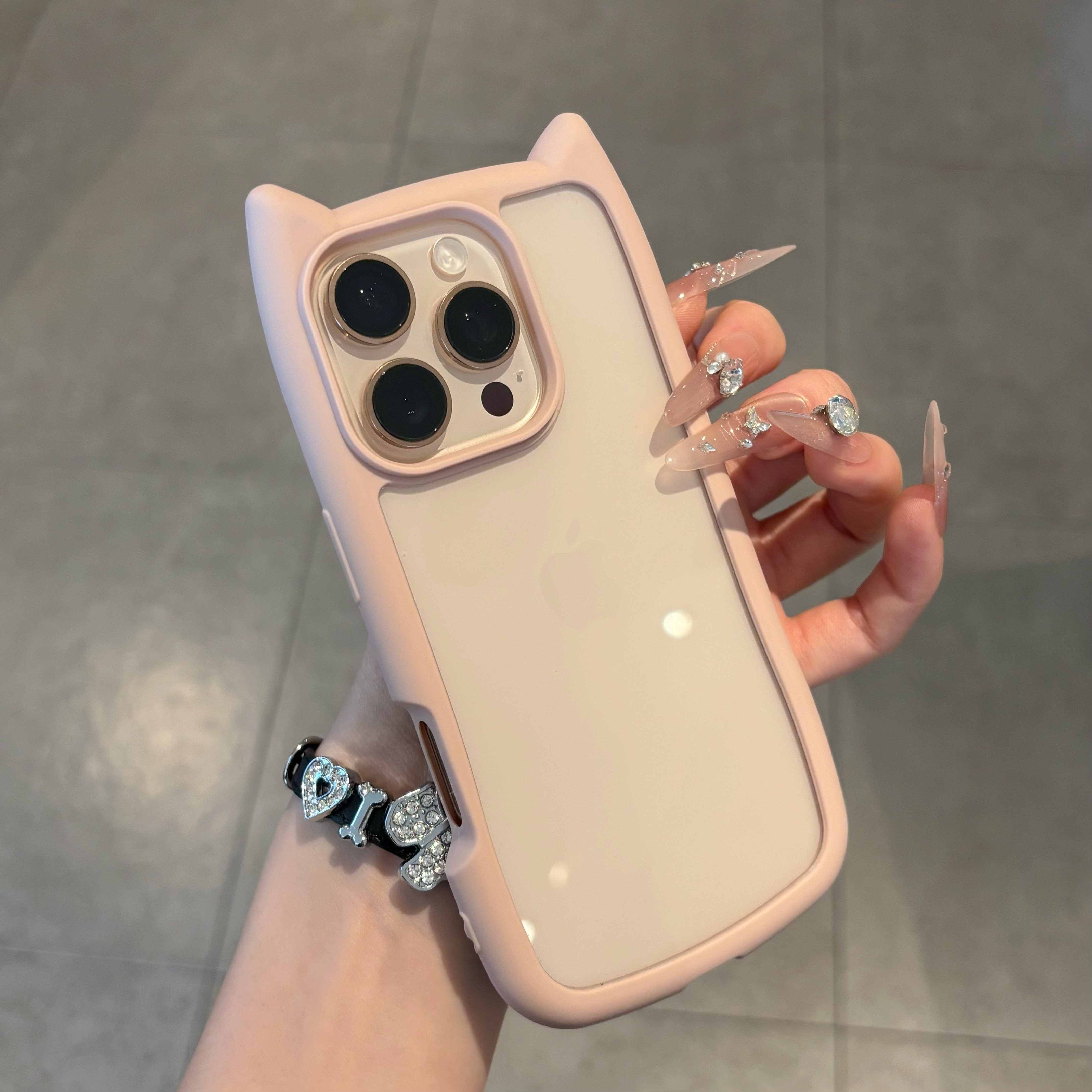 ins风创意简约立体猫耳朵边框适用苹果17手机壳iphone17promax新款13可爱12透明15pro防摔16pro硅胶15保护套
