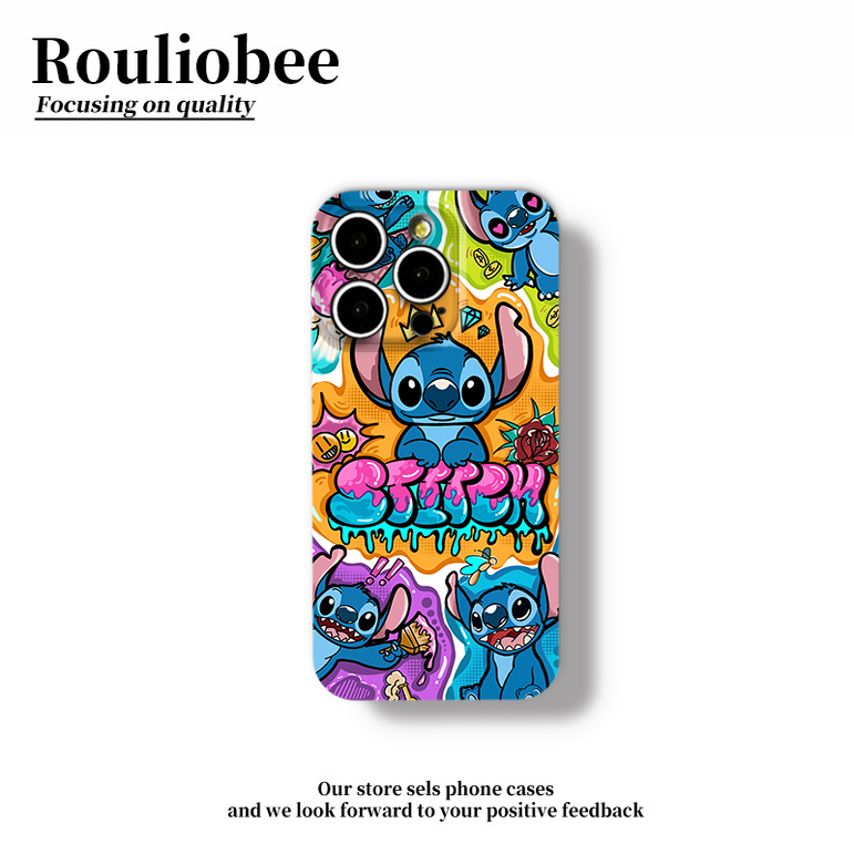涂鸦史迪仔适用苹果15promax手机壳16pro华为mate60新款pura70菲林硬壳OPPOReno12/vivos19x100超火小米14套