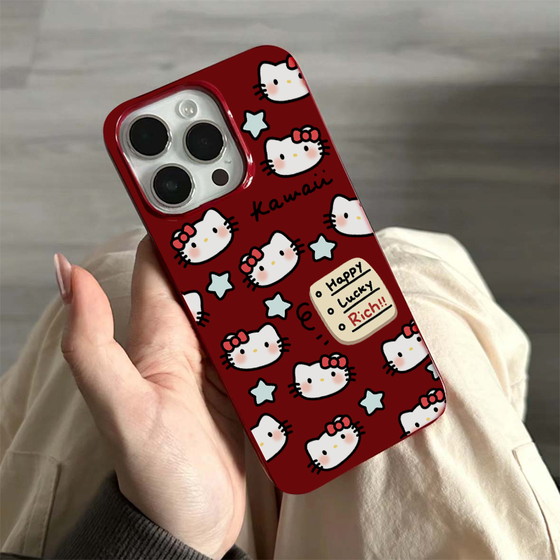 幸运凯蒂猫适用苹果16/15promax手机壳iphone14pro可爱卡通13/14软壳12女新款11果冻壳xs肤感防摔plus情侣xr