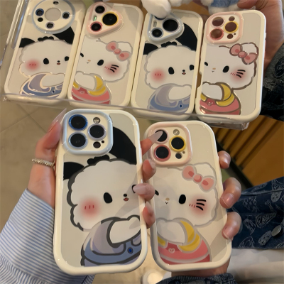 帕恰狗KT猫情侣可爱适用iPhone16promax苹果15手机壳xr新款12情侣14pro防摔13全包华为mate70荣耀小米vivoppo