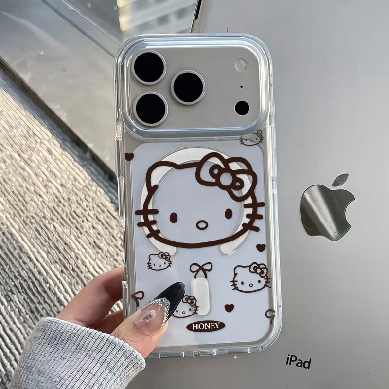美拉德猫咪适用iPhone17promax手机壳苹果16pro新款亚克力透明磁吸壳13/14华为Mate70防摔男女小米17pro软壳