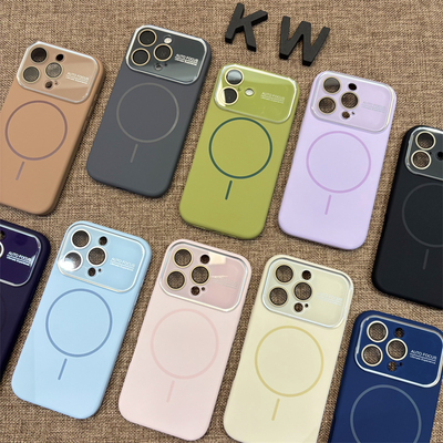 自带按键保护适用iPhone17ProMax手机壳亲肤液态硅胶磁吸苹果16pro男女大视窗护镜15自带镜头膜纯色全包防摔