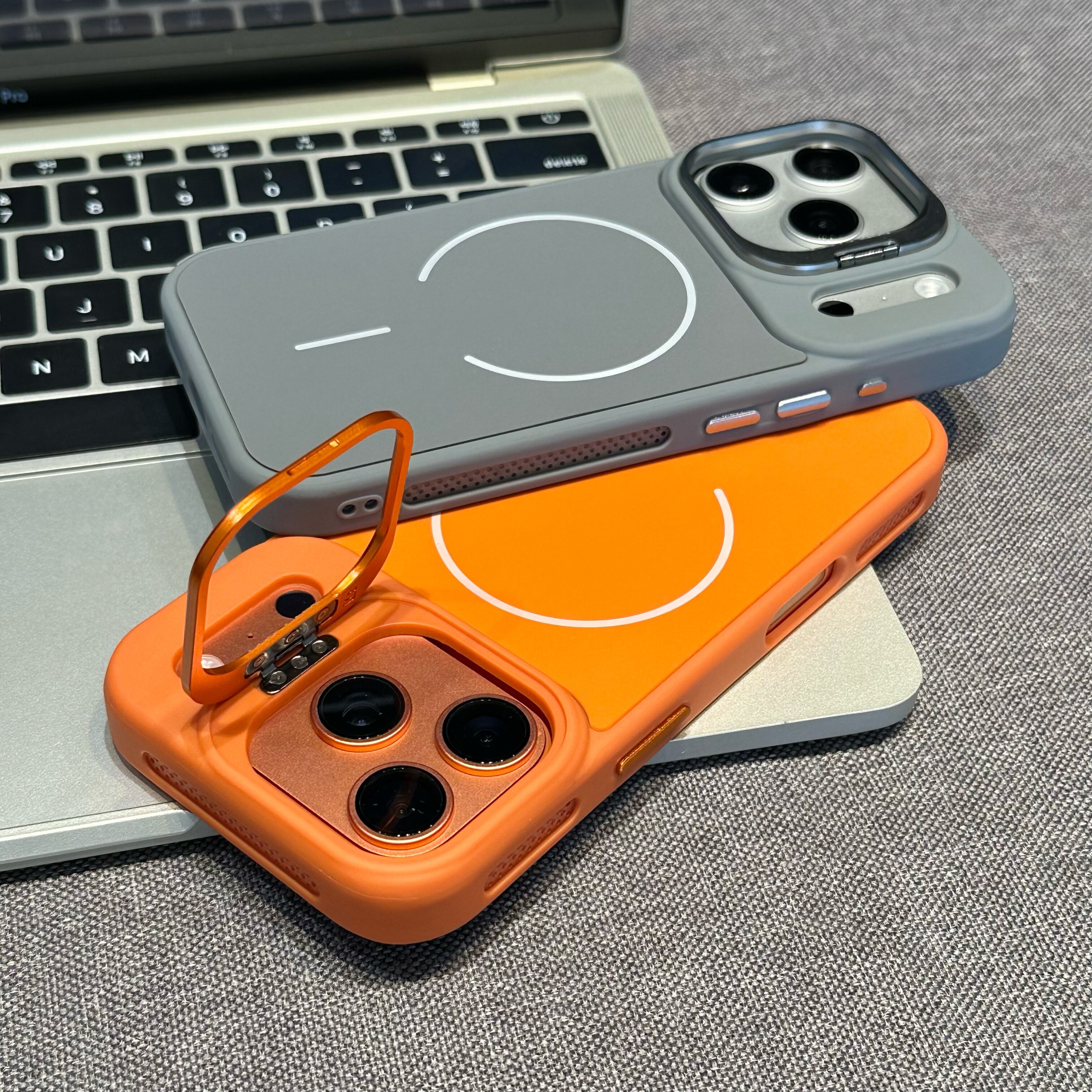 抖音同款硅胶支架网壳适用iPhone苹果17promax手机壳16promax细圈磁吸15肤感14磨砂13/14全包12软防摔保护套
