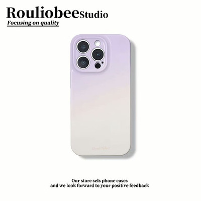 韩系米紫晕染适用苹果17promax手机壳16Pro华为mate80新款pura80菲林硬壳OPPOReno15/vivox300防摔小米17pro