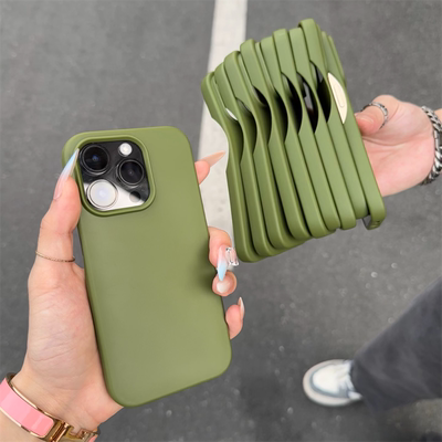 高级感半包纯色软壳16适用苹果14手机壳iphone17promax女新款14pro大孔简约15promax保护套12软边13硅胶软糯