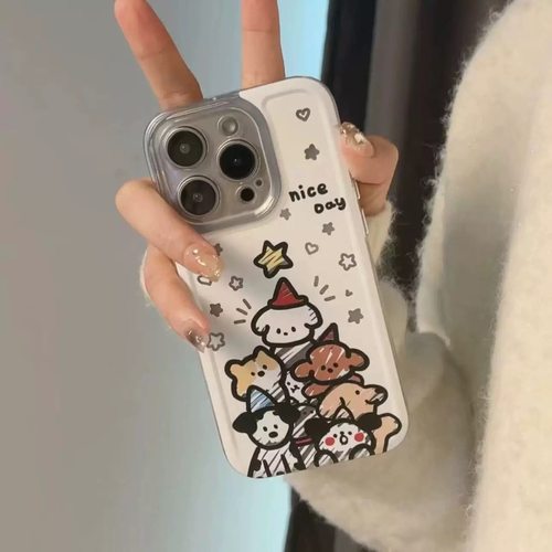 星星小狗适用苹果13手机壳16Promax卡通vivox200透明红米note14防摔小米15一加套华为pura70荣耀x60硅胶OPPO