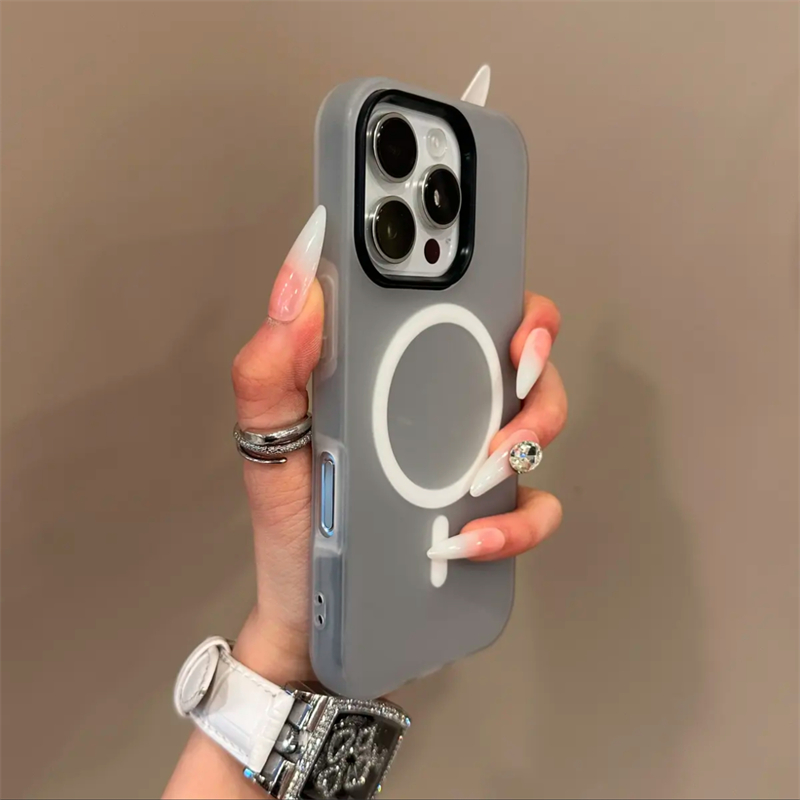 果冻黑色磁吸二合一适用iPhone16手机壳苹果16promax新款15pro简约13男女12pro时尚14pm防摔11磨砂14肤感软壳