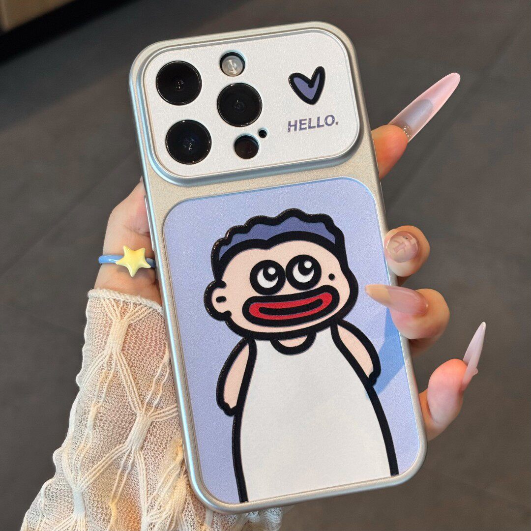 香肠嘴男孩适用iPhone17Pro苹果18promax手机壳华为PuraXView/90/80新款电镀秒变壳vivox500小米18pro手机套