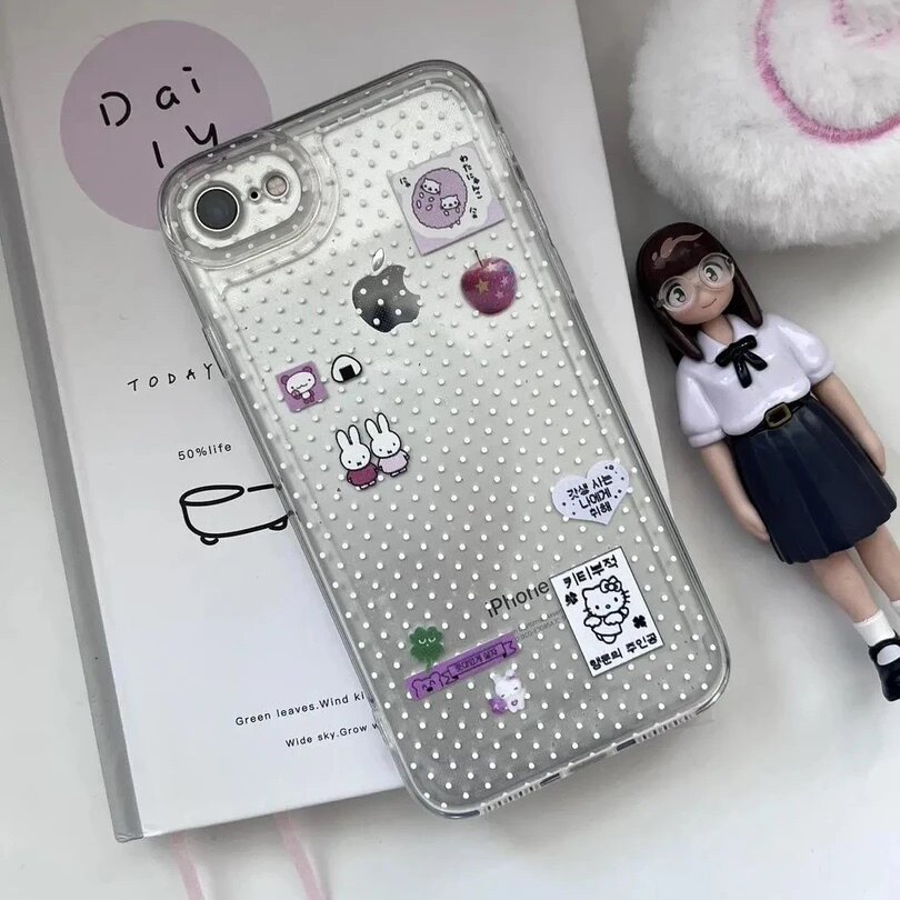 白色波点小兔适用苹果17promax手机壳iPhone16Pro太空壳华为Mate80防摔Reno15vivox300小米17pro硅胶荣耀500