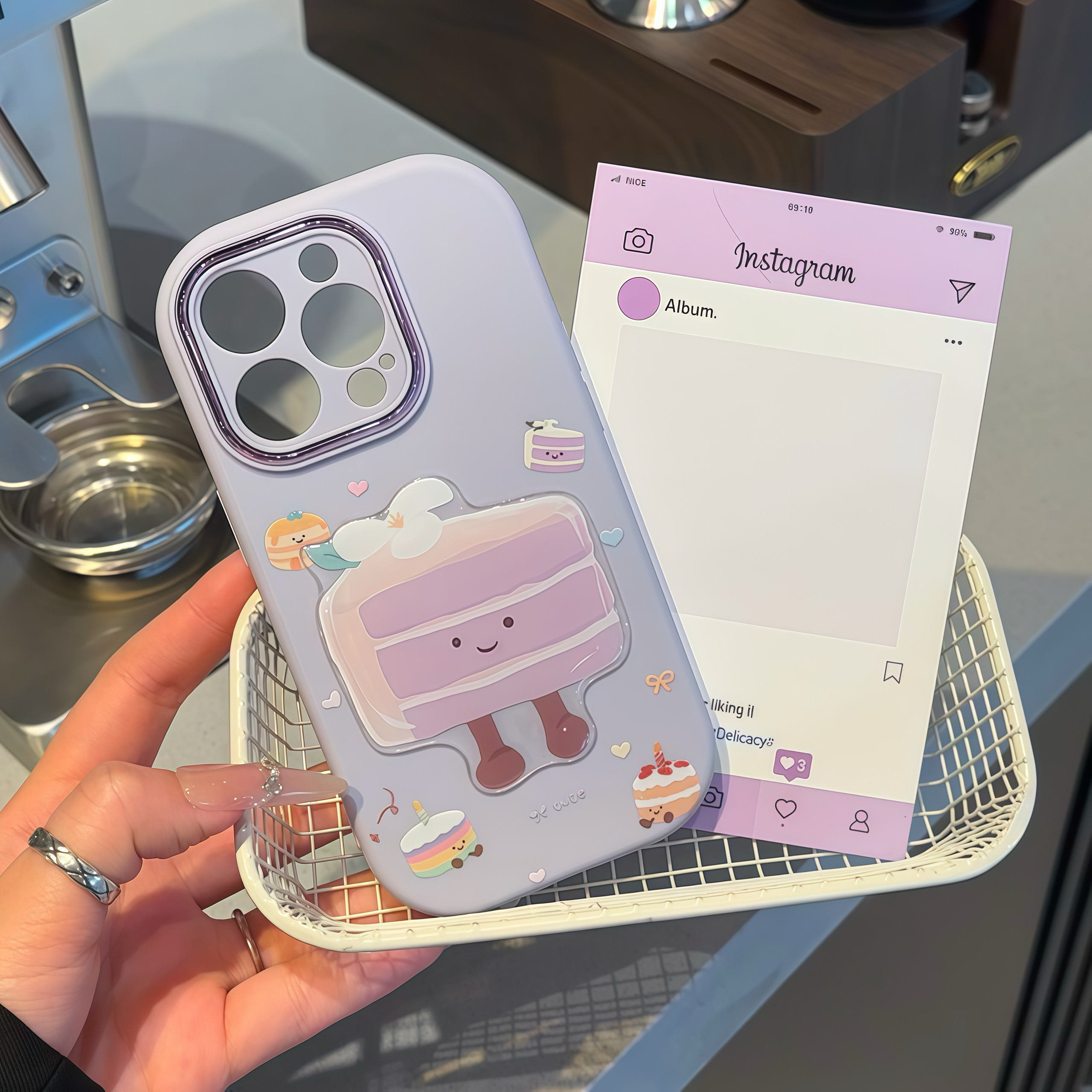 可爱芋泥蛋糕适用苹果17promax手机壳16pro华为mate70新款立体支架Reno14金属小胖妹vivox300情侣小米17pro软,3C数码配件,手机保护套/壳,淘宝优惠券,粉丝福利购,淘宝优惠卷