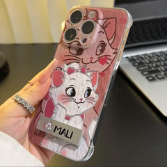 情侣卡通汤姆玛丽猫适用苹果15手机壳16pro无边框vivo无边框红米note13防摔小米14散热华为pura70荣耀200OPPO