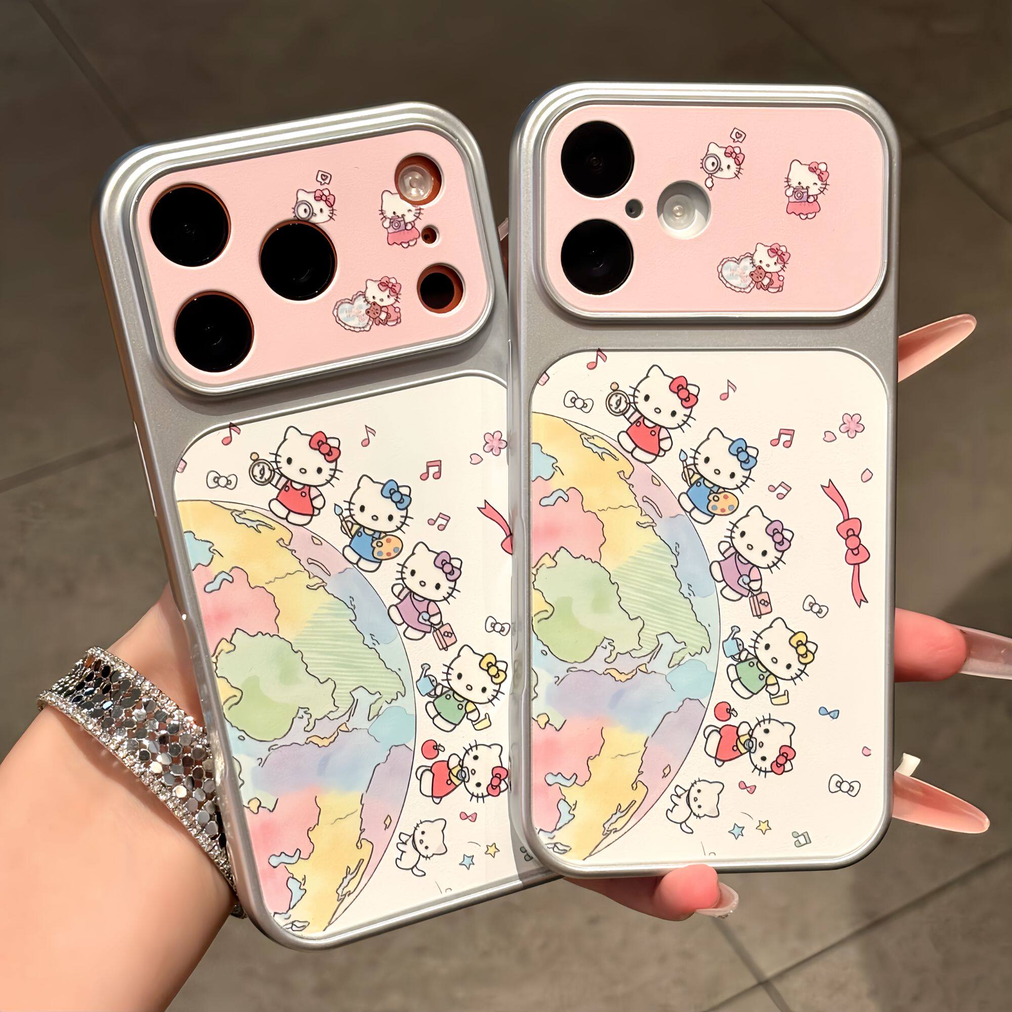 音乐派对小猫适用iPhoneDuo苹果18promax手机壳17Pro华为Mate80新款电镀秒变壳vivox300防摔小米17pro手机套