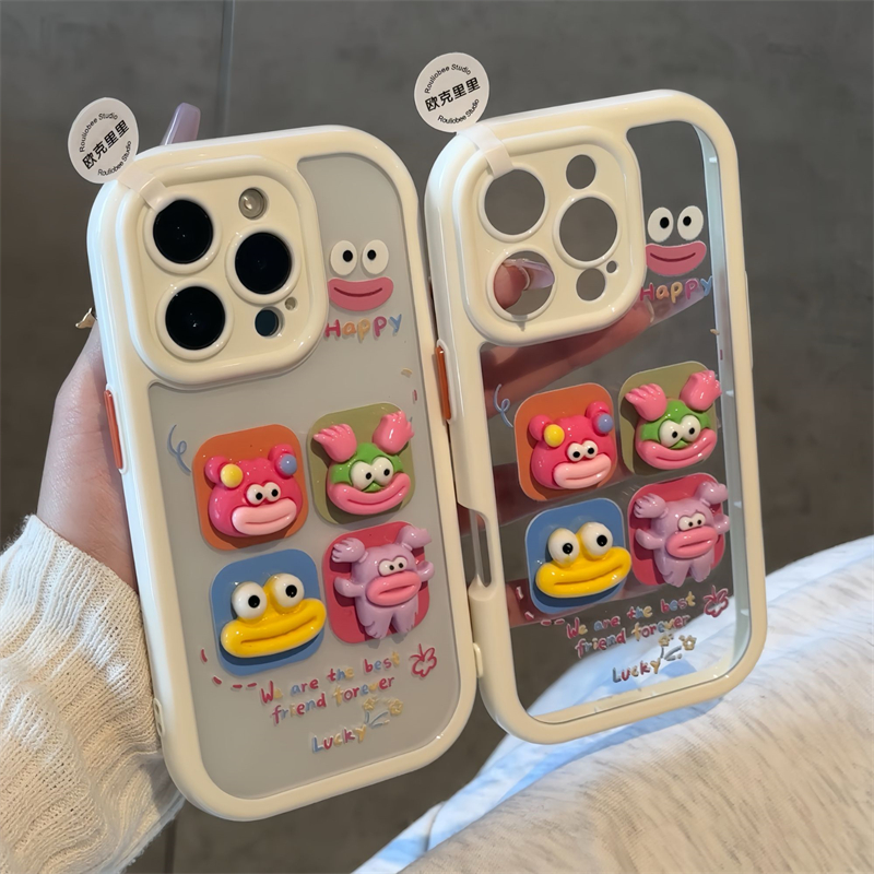 香肠嘴表情适用苹果16promax奶油手机壳iphone15防摔软华为P70可爱华为mate70pro简约小米红米80香肠嘴四件套