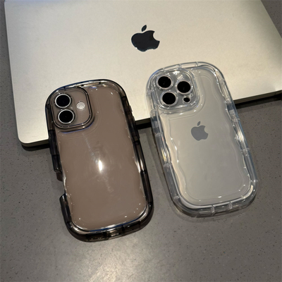 高级感加厚气垫～气囊防摔适用16苹果15手机壳iphone14新款13全包pro简约max时尚plus透黑12高端11男女pm爆款