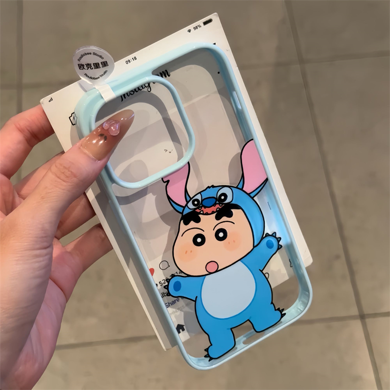 星黛露小新适用iphone16promax手机壳苹果14pro新款15Pro彩色软边亚克力13pro情侣12防摔16Plus透明硅胶爆款