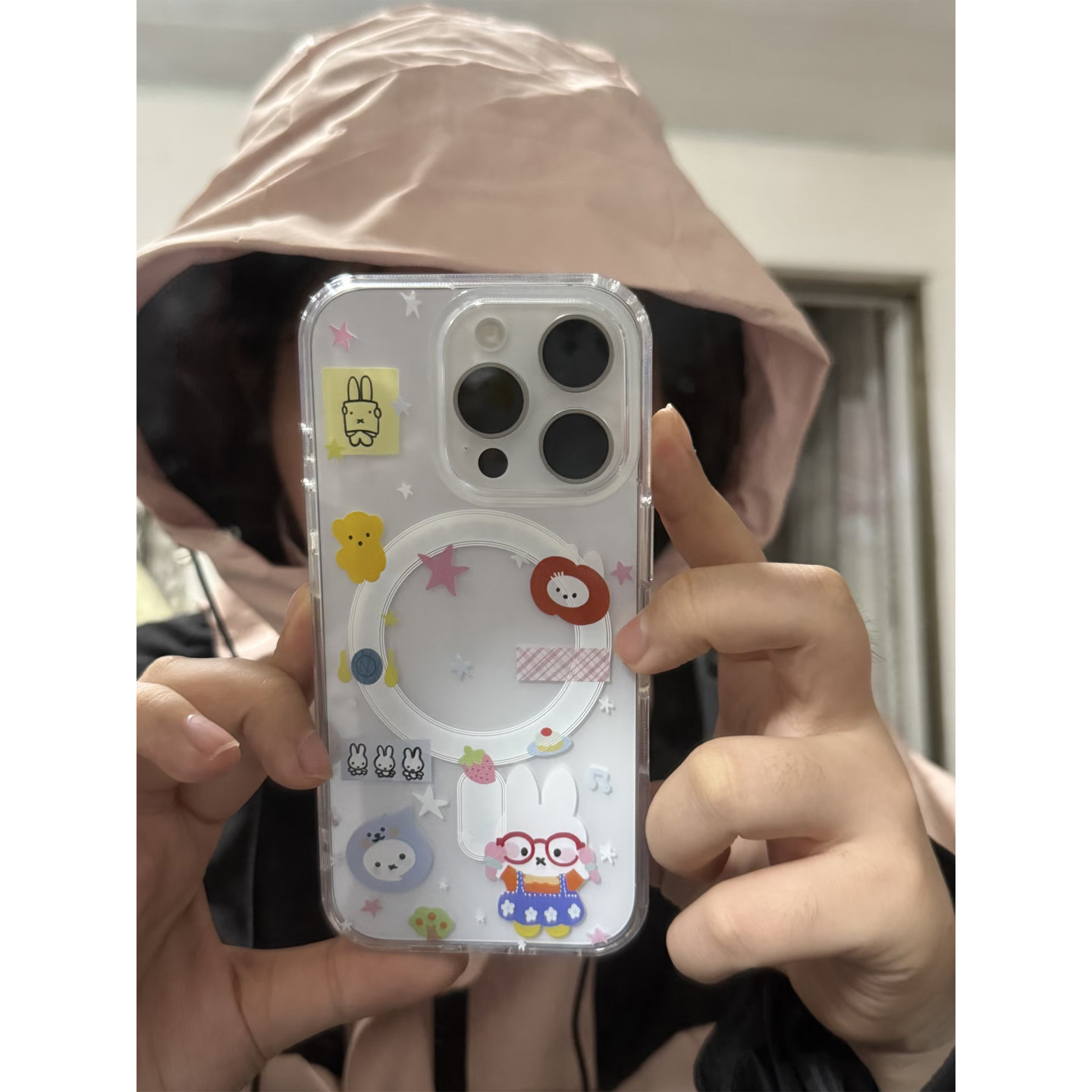 米菲兔酷儿适用于苹果17Promax磁吸手机壳iphone16Pro男女款14透明13Pro保护套12mini硅胶软7/8plus防摔17air
