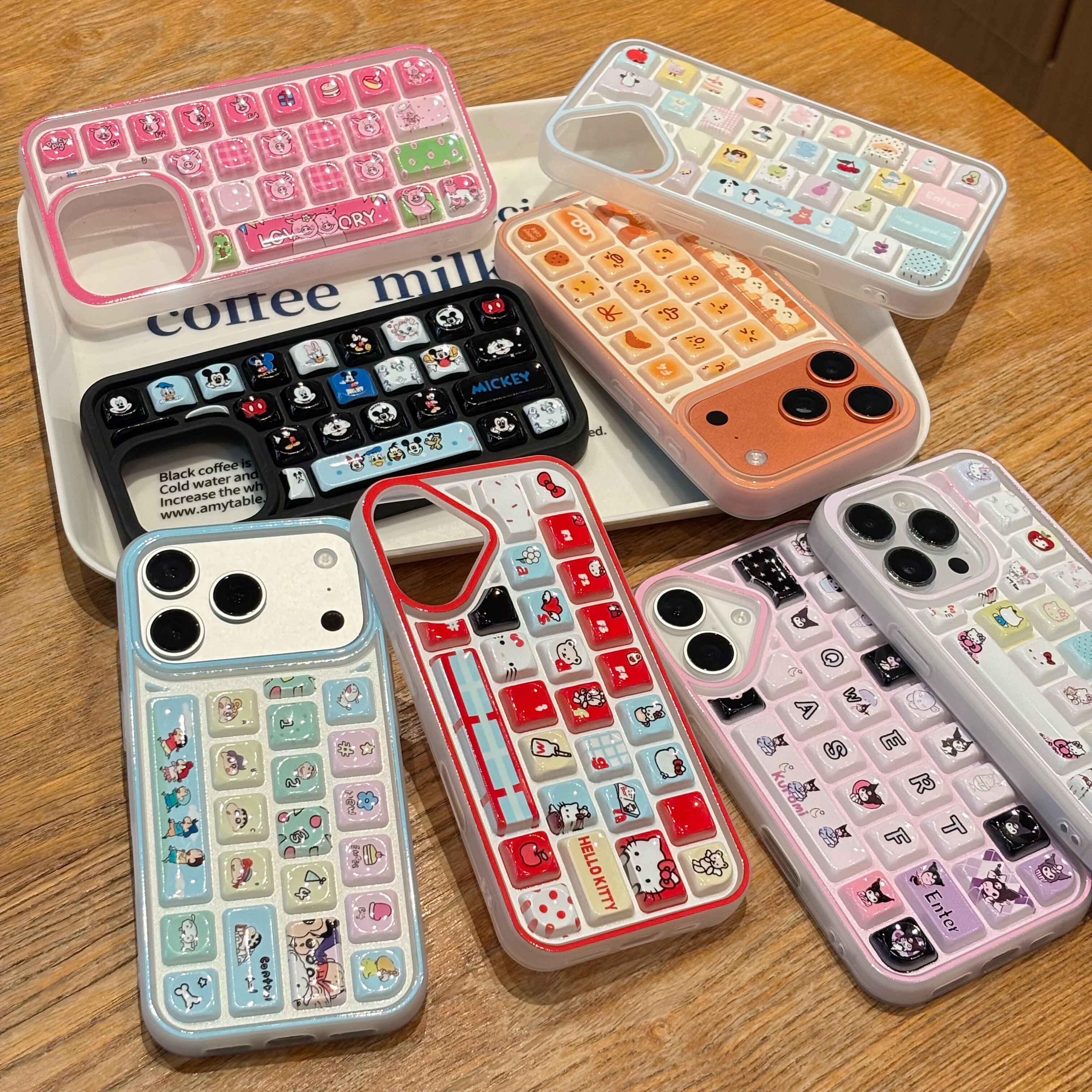 可爱小动物适用苹果18promax手机壳iphone17Pro超火立体键盘新款16pro小众14plus趣味13防摔15卡通12女保护套