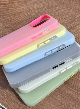 纯色简约二合一放照片果冻壳适用iPhone16Plus手机壳软磨砂苹果15ProMax新款防摔14男女款13Pro硅胶保护壳xs