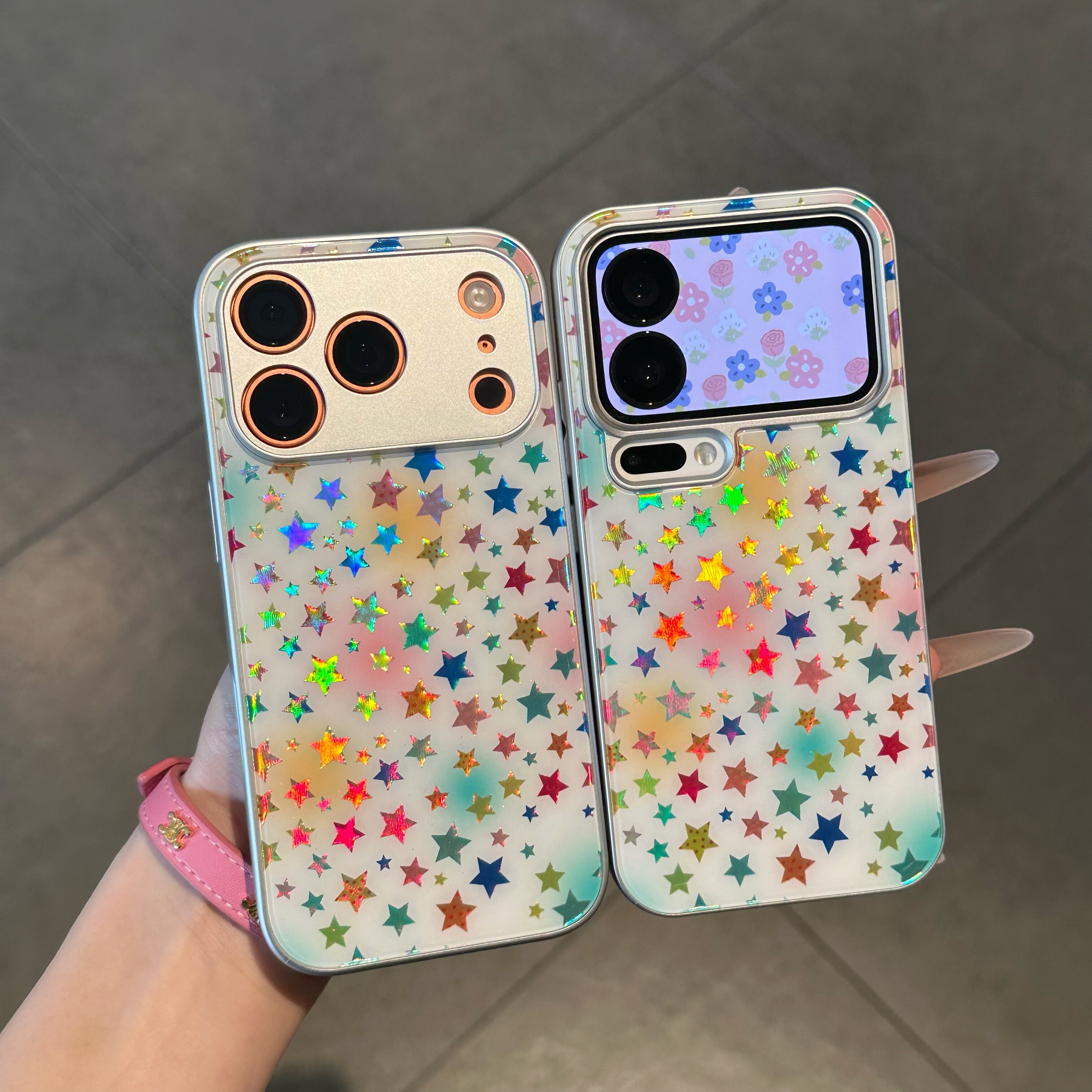 ins鎏金星星适用苹果17promax手机壳新款碳纤维肤感银iPhone16pro华为mate70保护套小米17pro防摔vivox300软
