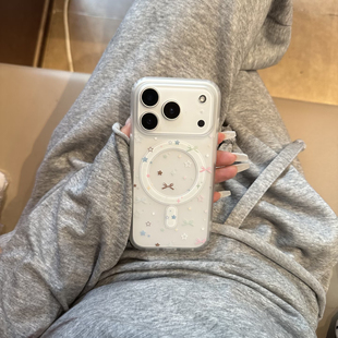 星星蝴蝶结适用于苹果17Promax磁吸手机壳iphone16Pro男女款 8plus防摔17air 14透明13Pro保护套12mini硅胶软7