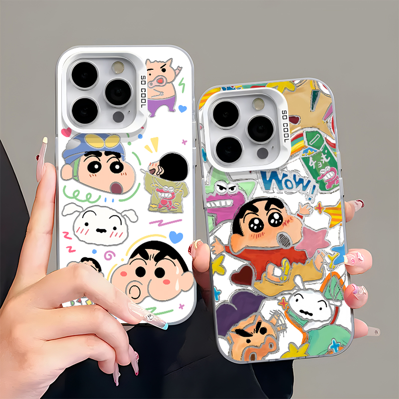 WOW漫画小新适用苹果15promax手机壳16pro华为mate60新款pura70元气壳OPPOReno12/vivos19x100女iQOOz9小米14