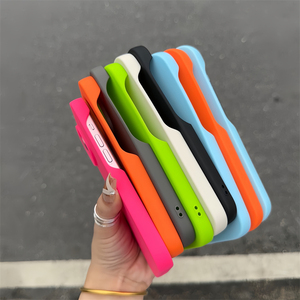 肤感无边框半包软壳适用iPhone15pro手机壳苹果14PROMAX新款14plus磨砂13pro超薄12proMAX简约11纯色XSmax男