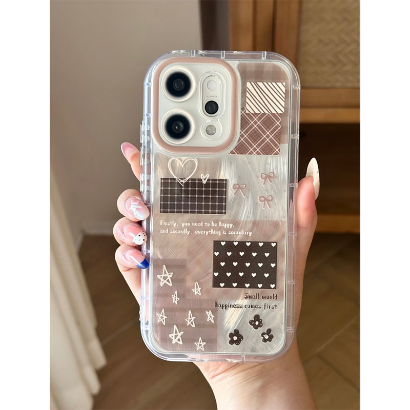 秋日棕纹适用iPhone16/17promax新款手机壳华为Pura80可爱泡芙羽纱mate70荣耀200防摔套vivox100小米15硅胶软