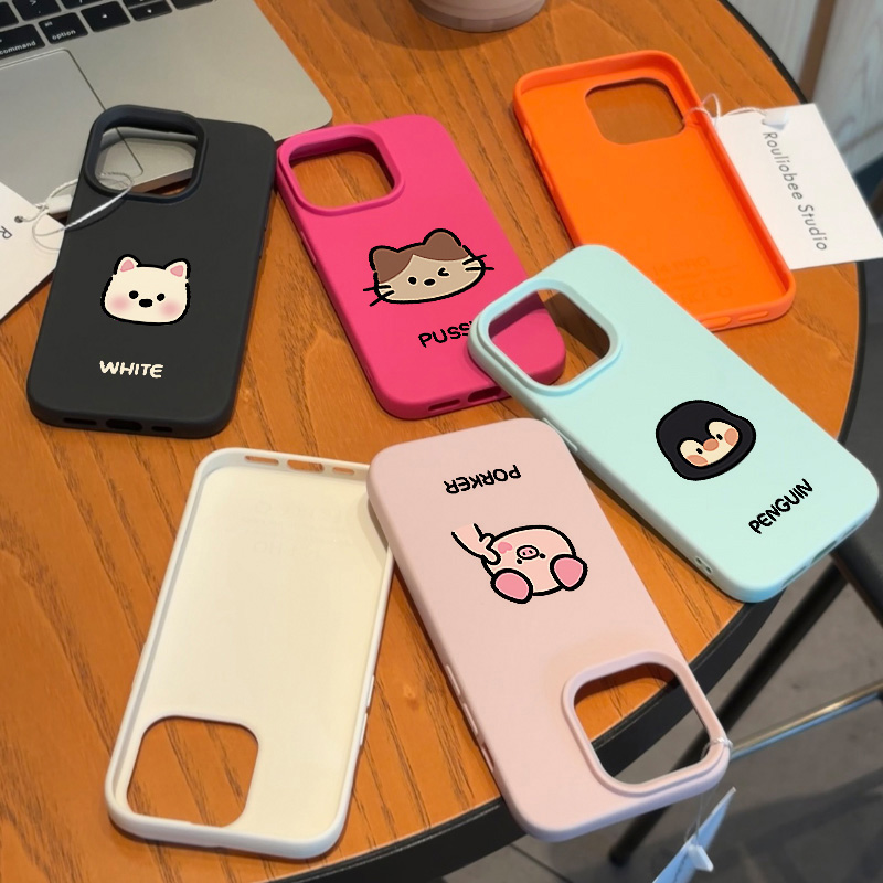 软糯多巴胺夏日卡通头像荔枝纹适用苹果15promax手机壳iphone13新款14pro女款12日韩风简约ins小众创意全包软