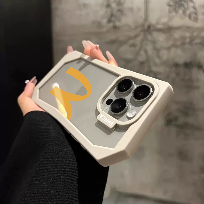 半M字母不规则适用苹果15promax手机壳新款透明iPhone14创意个性高级感13保护套12硅胶全包11防摔xs网红XR软