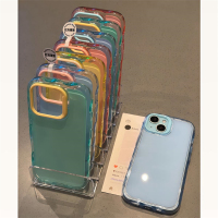 夏日ins撞色多巴胺色系波浪邊適用蘋果16promax手機殼全包網(wǎng)紅iphone13新款15男女14pro雙層16pro防摔手機套