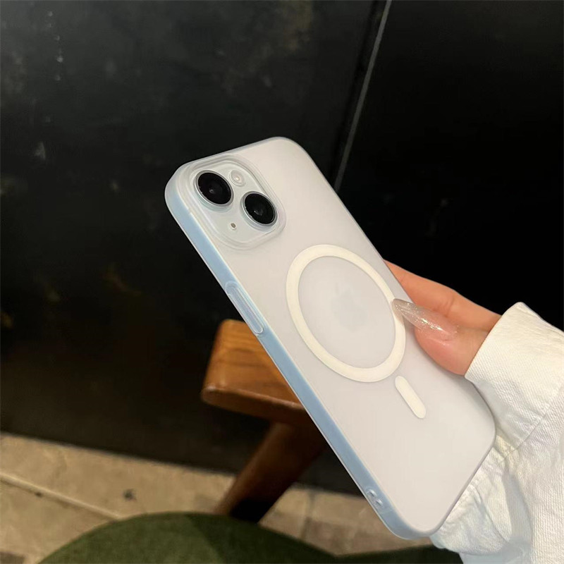 【薄如隐形，不发黄】小红书爆款冰雾磁吸苹果13手机壳iPhone15promax透明14软16女超薄plus高级12保护套适用