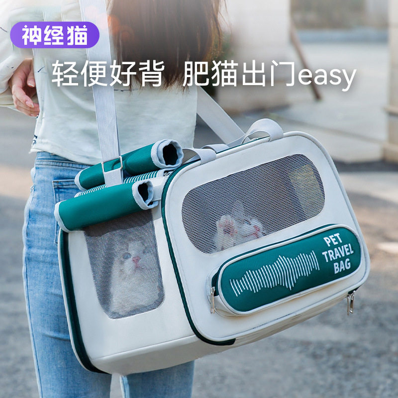 宠物背包外出猫包便携透气大容量太空舱狗狗包坐车用品手提单肩包