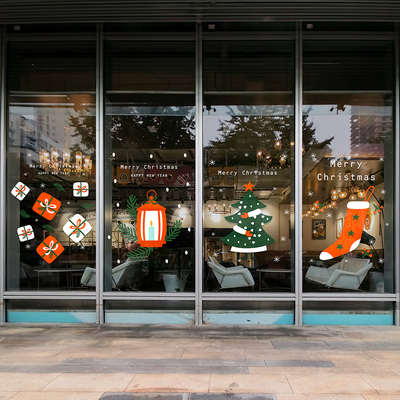 圣诞节装饰贴画橱窗玻璃门贴膜