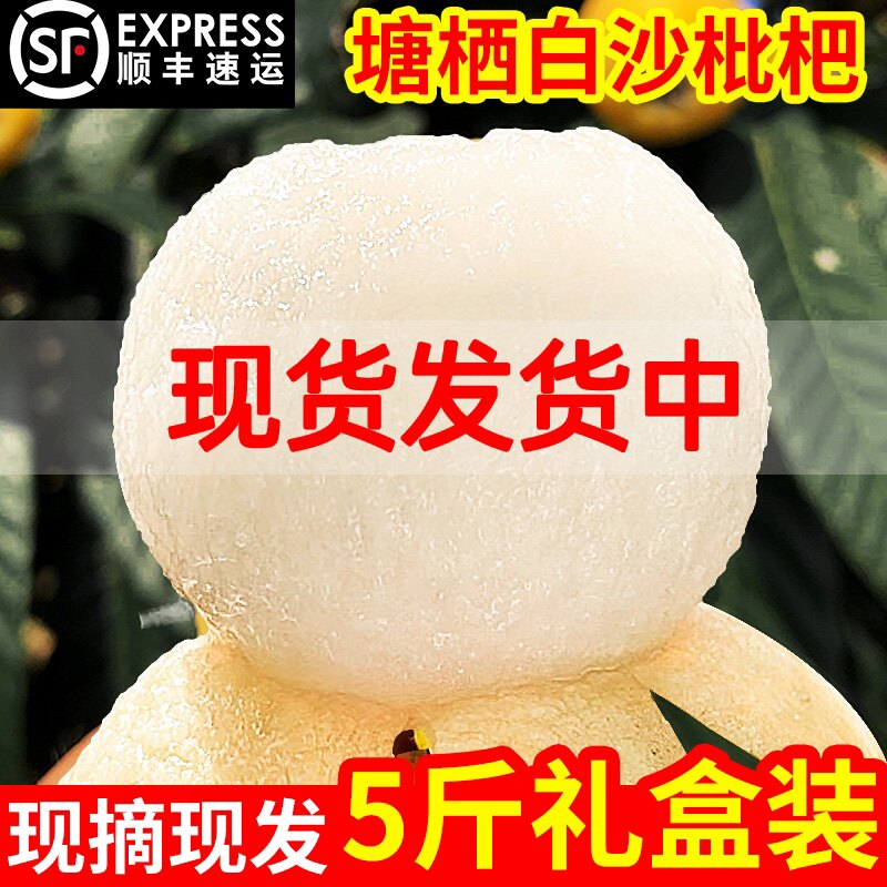 杭州塘栖枇杷白沙枇杷白玉5斤枇杷果塘西新鲜水果礼盒装水果当季