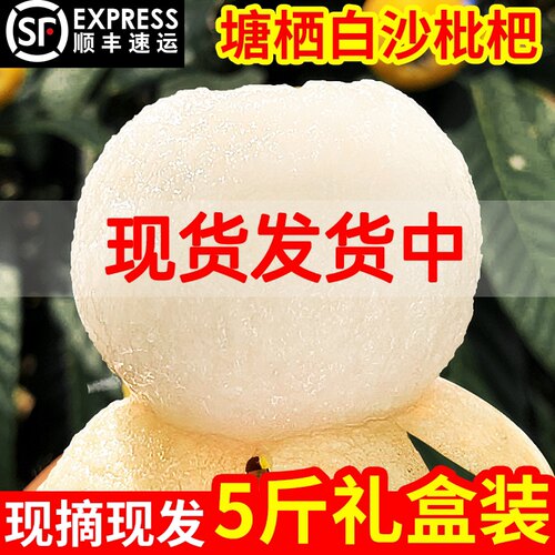 杭州塘栖枇杷白沙枇杷5斤礼盒装