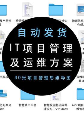 IT项目管理案例模版及运维方案系统手册项目管理运维规范模板