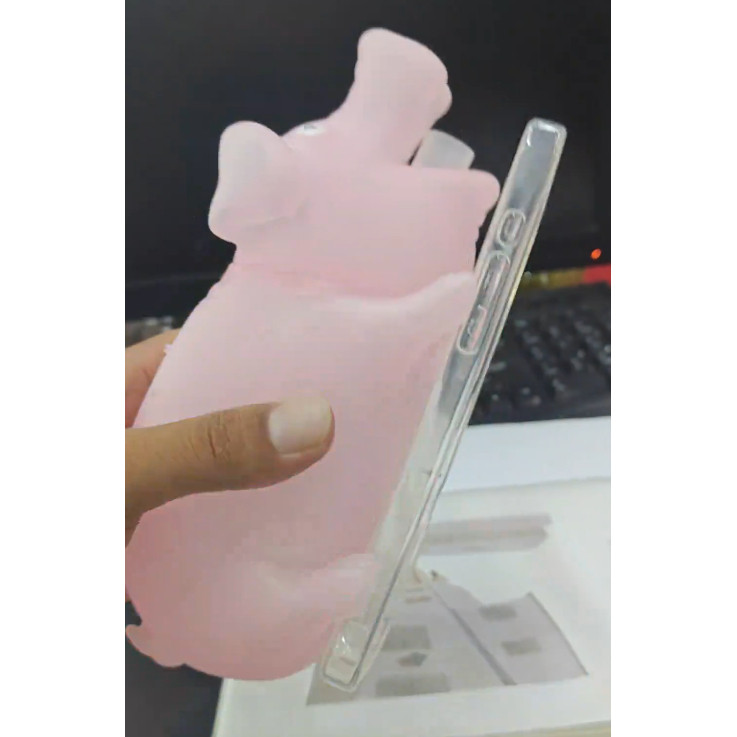 可爱闪光猪会叫声哼哼适用苹果171615手机壳华为荣耀OPPOvivo小米