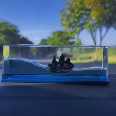 黑珍珠号漂流瓶摆件加勒比海盗船车载桌面装饰永不沉没创意礼物