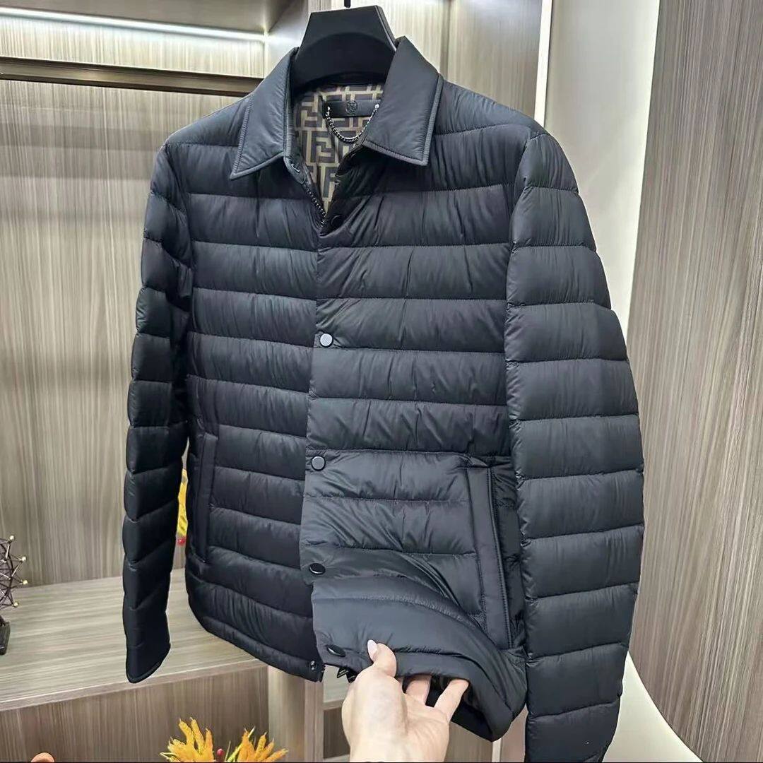 新款男士冬季时尚高级感简约大气优雅轻薄保暖修身棉服