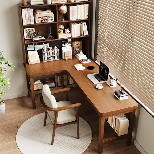 靠窗台学习书柜实木转角家用卧室