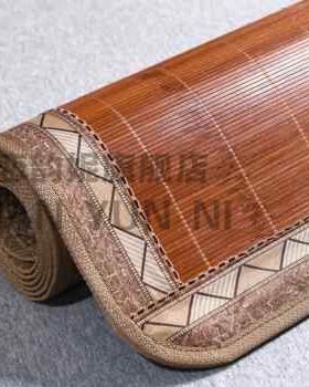 现货竹席子凉席1.8m床1.5草席1.2米双面正反折叠单人竹凉席冬夏两