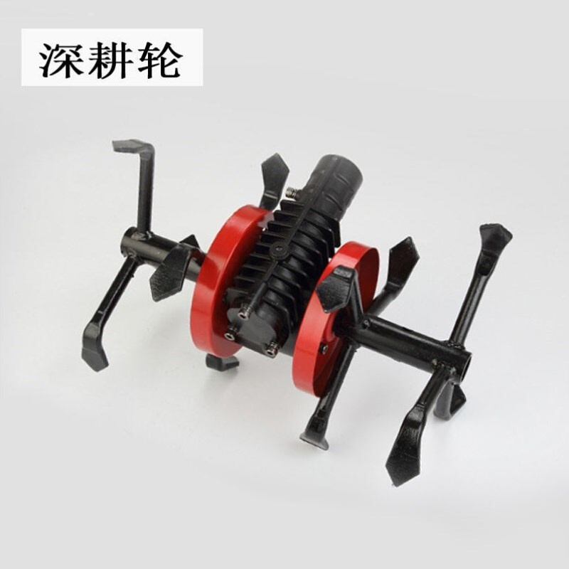 割草机揹负式锄草轮松土轮开沟z轮配件总称翻土耕地除草松土轮刀